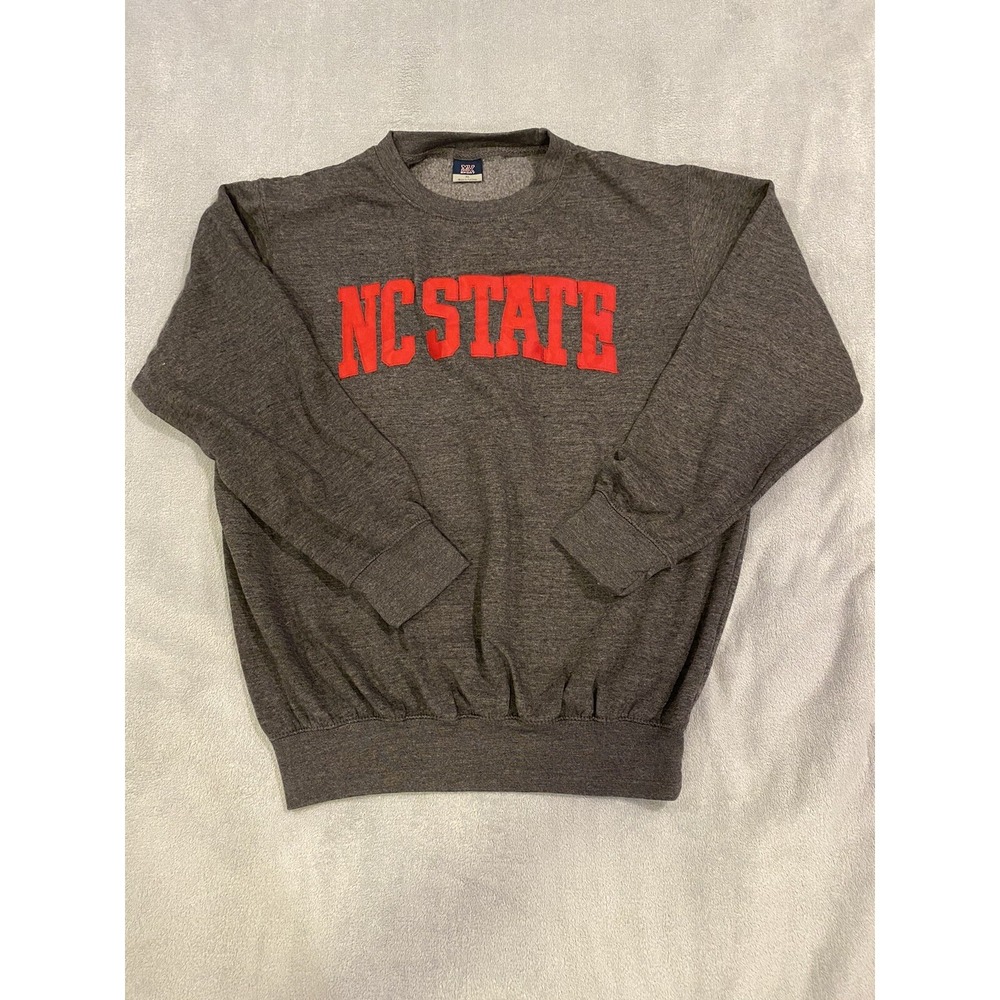 Mens MV Sport NC State Wolfpack Crew Neck Sweatshirt‎ Sweater Gray Black Red XL